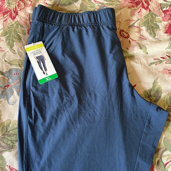 EDDIE BAUER Size XL Departure Ankle Pant Casual PullOn FlatFront Pkts $59 NEW - Picture 6 of 13